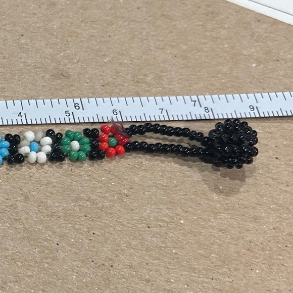 Flower Chain Multifcolor Beaded Bracelet 90s - Picture 4 of 11